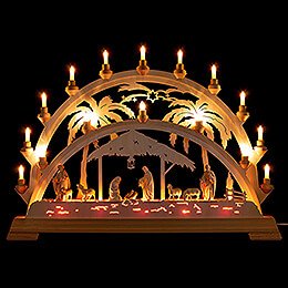 Candle Arch - Palm Tree - Nativity with Shepherd - 73x53 cm / 28.7x20.9 inch