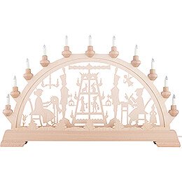 Candle Arch - Pyramid with Carver and Lace Woman - 63x43 cm / 24.8x16.9 inch