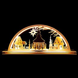 Candle Arch - Seiffen Church (LED powered) - 55x23 cm / 21.7x9.1 inch