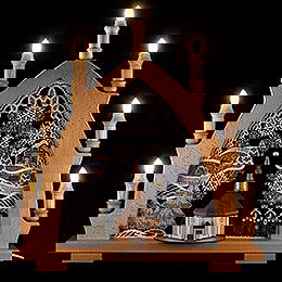Candle Arch - Seiffen Church Natural - Embroidery Colored - 41x45 cm / 16.1x17.7 inch
