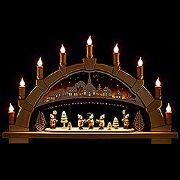 Candle Arch  -  Seiffen Church with Carolers  -  66x40cm / 26x15.7 inch