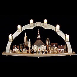Candle Arch - Seiffen Church with Village - 31x16 inch - 80x41 cm / 16.1 inch