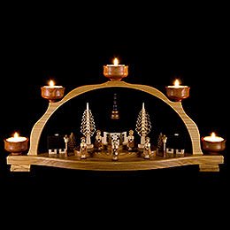 Candle Arch - Seiffen Village and Carolers - 46,5x23 cm / 18x9 inch