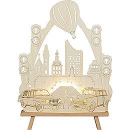 Candle Arch  -  Trabant and Wartburg  -  32x44cm / 12.6x17.3 inch