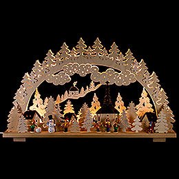 Candle Arch - Winter in Seiffen - 70x45 cm / 28x18 inch