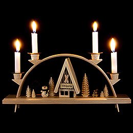 Candle Arch - With Snowman - 33x15 cm / 13x5.9 inch