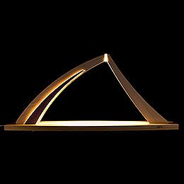 Candle Arch  -  modern wood  -  NEW LINE Beech  -  without Figurines  -  57x26cm / 22.4x10.2 inch