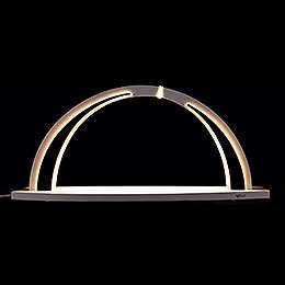 Candle Arch - modern wood - WHITE LINE - without Figurines - 57x26 cm / 22.4x10.2 inch