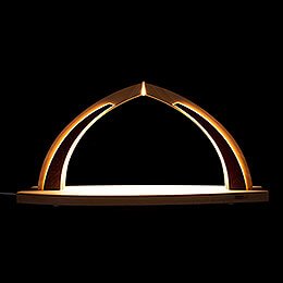 Candle Arch  -  modern wood  -  without Figurines  -  41x20cm / 16.1x7.9 inch