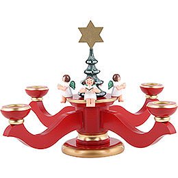 Candle Holder - Advent Red - 20,0 cm / 8 inch