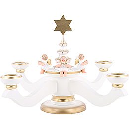 Candle Holder - Advent White - 20,0 cm / 8 inch