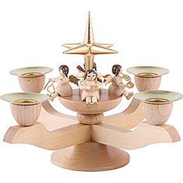 Candle Holder - Angels - Gold - 12 cm / 5 inch