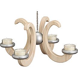 Ceiling Candle Holder -, Ash Tree, Natural - 33x16 cm / 13x6.3 inch
