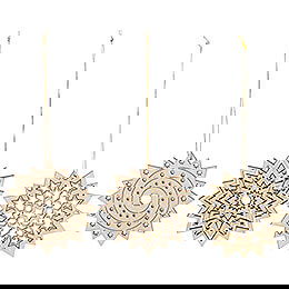 Christbaumschmuck Eissterne - 3er-Set - 8 cm