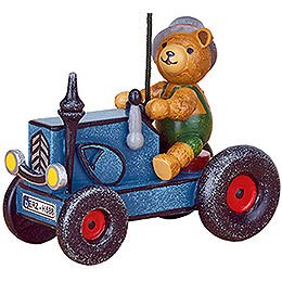 Christbaumschmuck Traktor mit Teddy - 8 cm