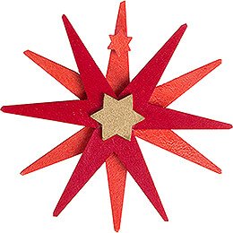 Christbaumschmuck Weihnachtsstern rot-dunkelrot - 7,4 cm