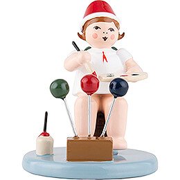 Christmas Angel with Hat  -  Ornament Painter  -  6,5cm / 2.6 inch