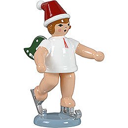 Christmas Angel with Hat and Skates Standing - 6,5 cm / 2.5 inch
