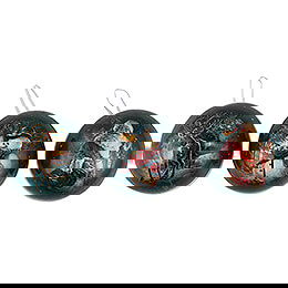 Christmas Baubles December Nights - Set of Three - 10 cm / 3.9 inch