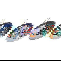 Christmas Baubles Winter Moments - Set of Three - 10 cm / 3.9 inch
