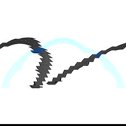 Cloud Arch Colored - 68x28 cm / 26.8x11 inch