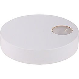 Decorative Base with Tea Candle, White