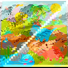 Dinosaur Grip Puzzle - 24,5 cm / 9.6 inch