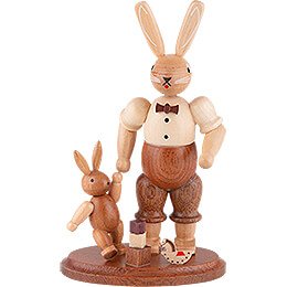 Easter Bunny Farther with Child  -  11cm / 4 inch