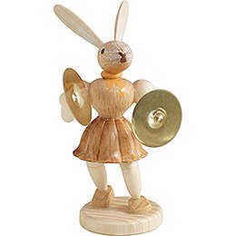 Easter Bunny with Cymbal - Natural - 7,5 cm / 3 inch