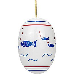 Easter Egg with Fishes - 5,5 cm / 2.2 inch