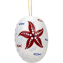 Easter Egg with Starfish  -  5,5cm / 2.2 inch