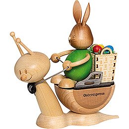 Easter Express with Stupsi Bunny and Snail Sunny - 20 cm / 7.9 inch