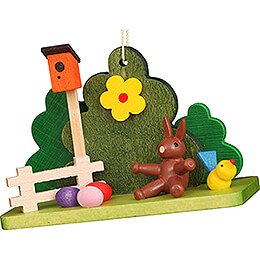 Easter Ornament - Bunny Baby at Bush  - 5 cm / 2 inch