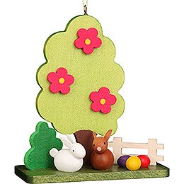 Easter Ornament - Bunny Couple at Tree - 7,8 cm / 3.1 inch