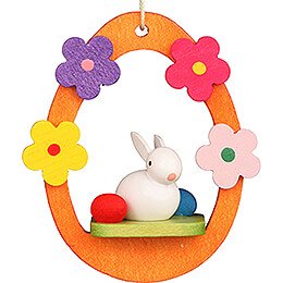 Easter Ornament - Bunny White in Egg - 5,5 cm / 2.2 inch
