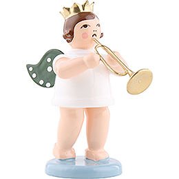 Engel mit Krone und Jazztrompete - 6,5 cm
