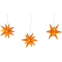 Erzgebirge-Palace Moravian Star Set of Three Orange incl. Lighting - 17 cm / 6.7 inch