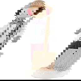 Flachshaarkinder Junge mit Schneeschippe - 4,8 cm