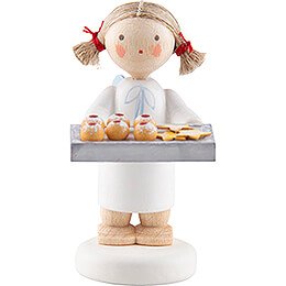 Flax Haired Angel with Baked Goods - 4,2 cm / 1.7 inch
