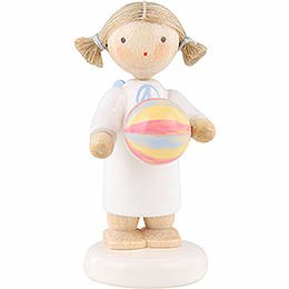 Flax Haired Angel with Ball  -  5cm / 2 inch
