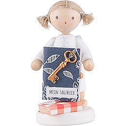 Flax Haired Angel with Diary - 5 cm / 2 inch