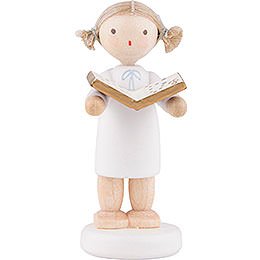 Flax Haired Angel with Music Book - 5 cm / 2 inch