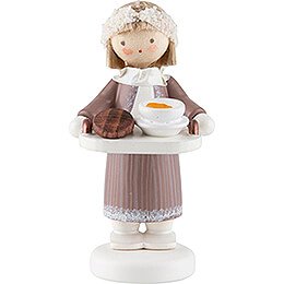 Flax Haired Children Girl with Applepunch - Edition Flade & Friends - 5 cm / 2 inch