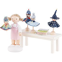 Flax Haired Children Puppeteer - 5 cm / 2 inch