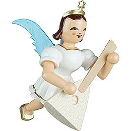Floating Angel with Balalaika - Colored - 6,6 cm / 2.6 inch