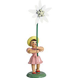 Flower Child Edelweiss, Colored  -  12cm / 4.7 inch