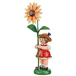 Flower Child Girl with Sun Hat  -  11cm / 4.3 inch