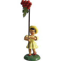 Flower Child with Rowan Berry, Colored - 12 cm / 4.7 inch