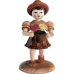 Flower Girl with Flower Pot, Natural - 6,6 cm / 2.6 inch