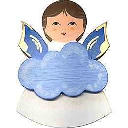 Fridge Magnet - Angel with Cloud - Blue Wings - 7,5 cm / 3 inch